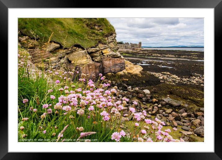 St Andrews shore Framed Mounted Print by alan bain