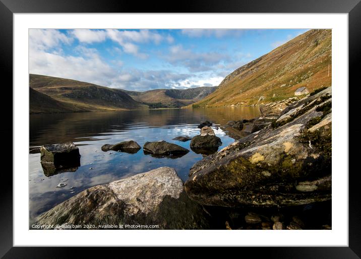 Loch Lee, Glenesk, Angus, Scotland Framed Mounted Print by alan bain