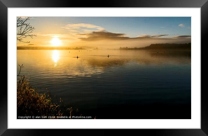 Sunrise Loch of Skene Framed Mounted Print by alan bain