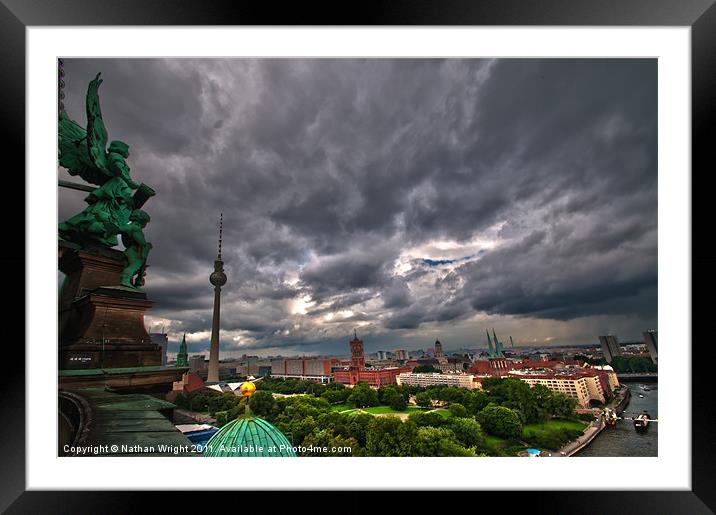 Berliner Storm Framed Mounted Print by Nathan Wright