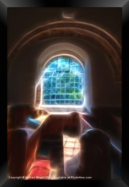 Pews in the window Framed Print by Nathan Wright