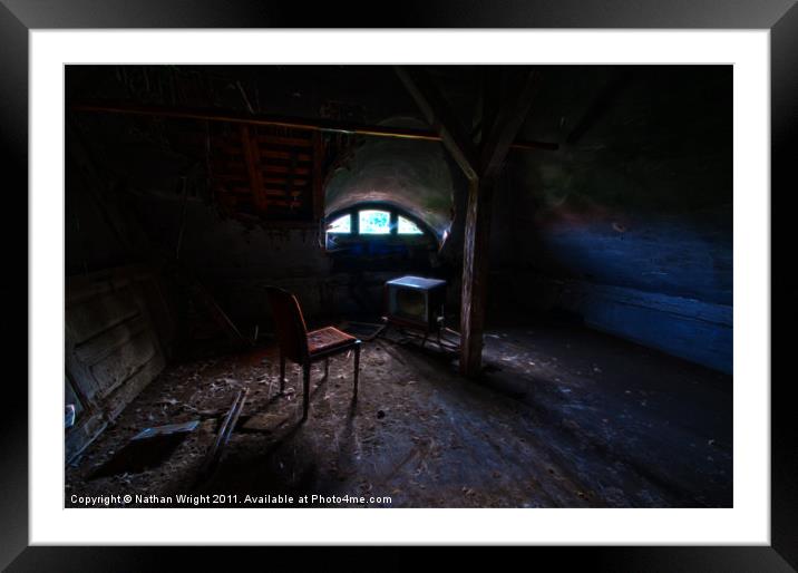 Dark viewing Framed Mounted Print by Nathan Wright