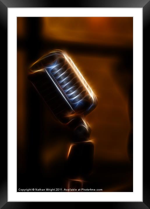 Electric mic Framed Mounted Print by Nathan Wright