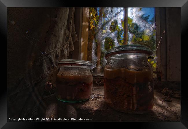 Brains in jars Framed Print by Nathan Wright