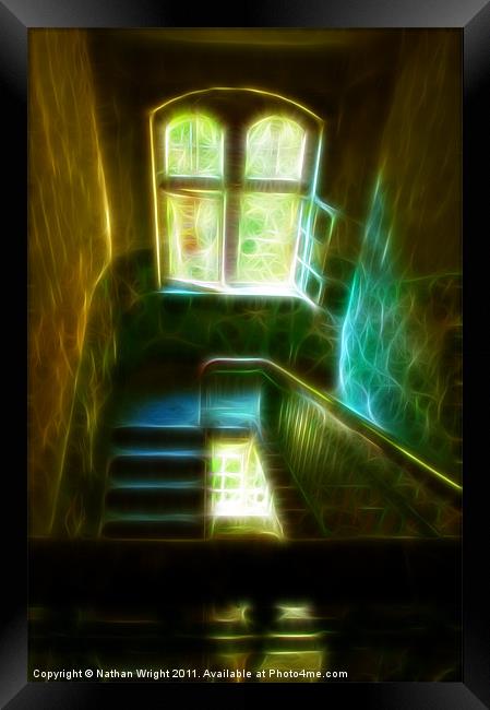 Ghost stairs Framed Print by Nathan Wright