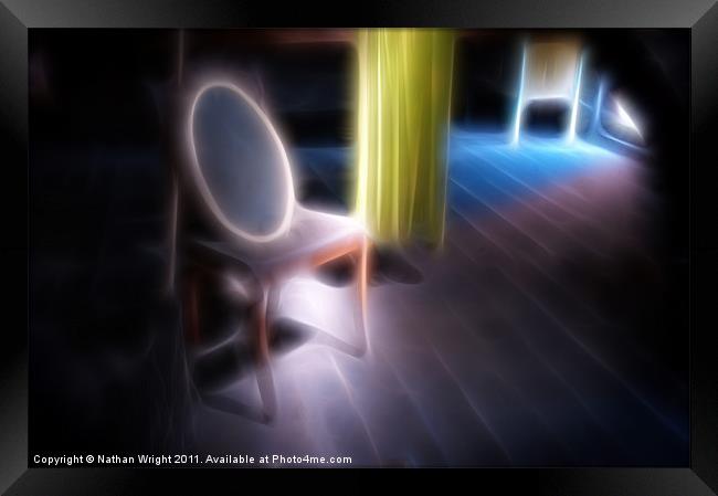 Ghost chair and mirror Framed Print by Nathan Wright