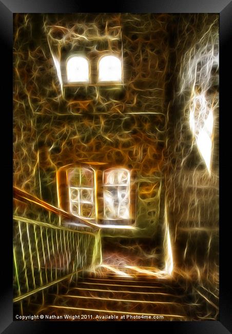 Abstract spooky stairs Framed Print by Nathan Wright