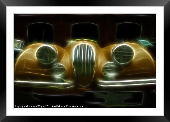 Old Jag sports Framed Mounted Print by Nathan Wright