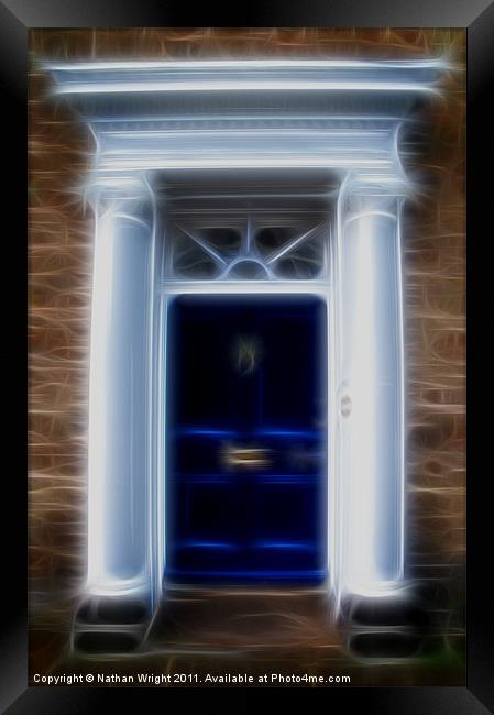 Blue door Framed Print by Nathan Wright