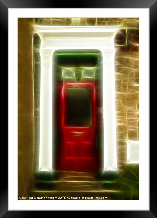 One red door Framed Mounted Print by Nathan Wright