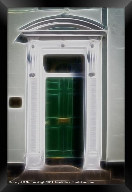 Green door Framed Print by Nathan Wright
