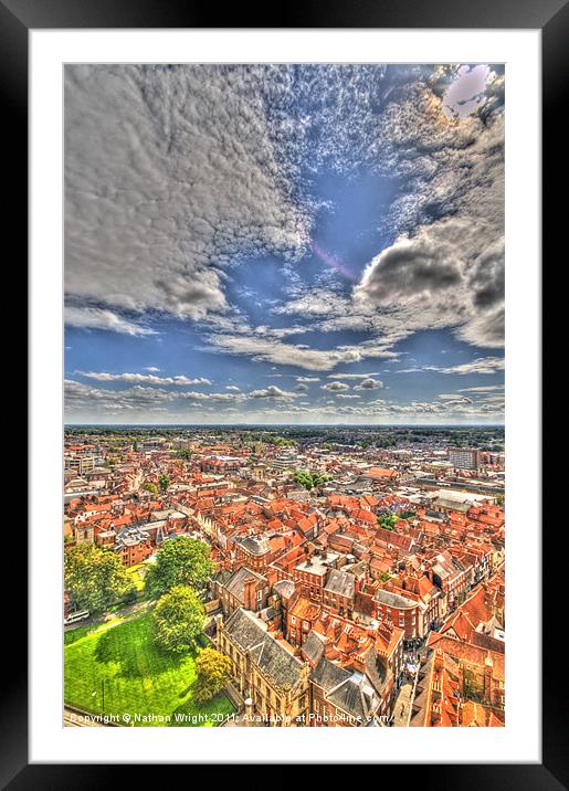 York from above Framed Mounted Print by Nathan Wright