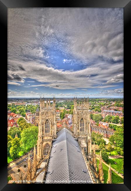 Minster towers Framed Print by Nathan Wright