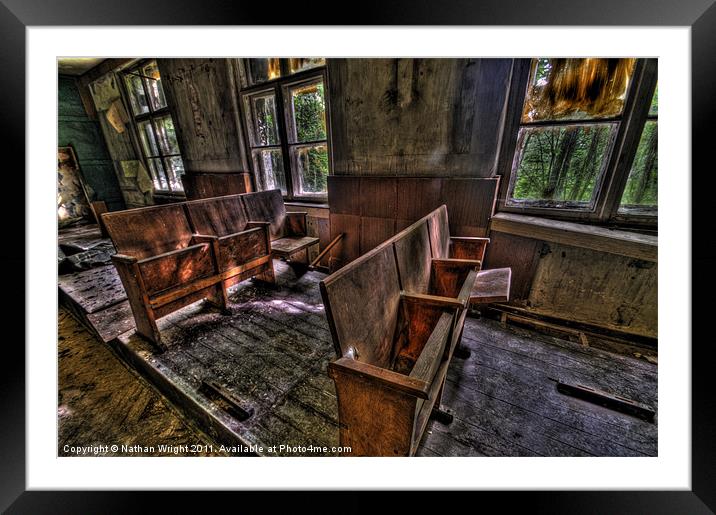 Urbex cinema Framed Mounted Print by Nathan Wright