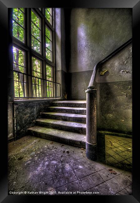 Urbex stairs Framed Print by Nathan Wright