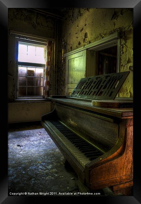 Old piano Framed Print by Nathan Wright