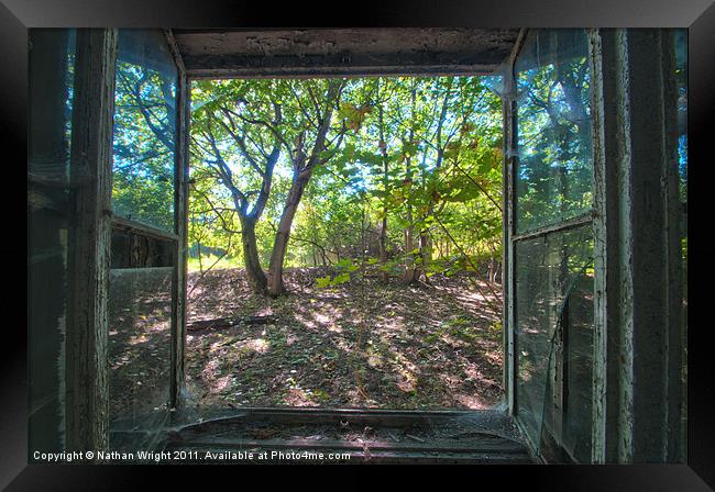 Through the small window Framed Print by Nathan Wright