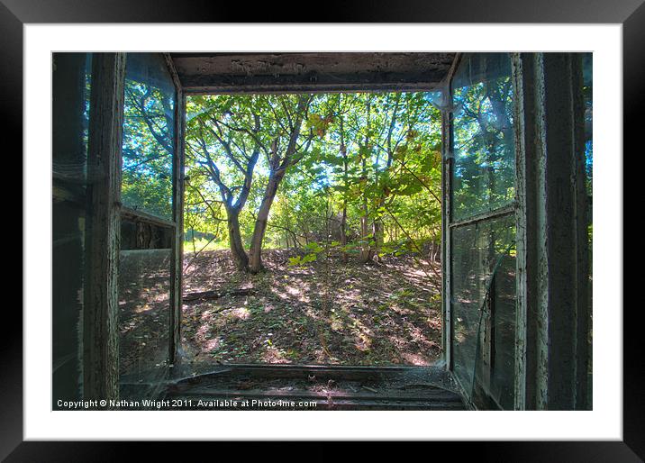 Through the small window Framed Mounted Print by Nathan Wright