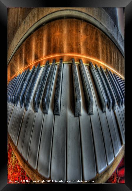 Eye of the piano Framed Print by Nathan Wright