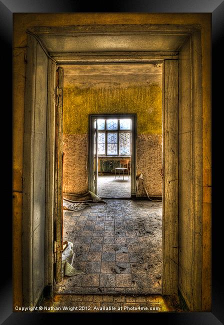 2 doors and a chair Framed Print by Nathan Wright