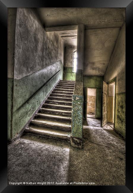 Lunatic doors and stairs Framed Print by Nathan Wright