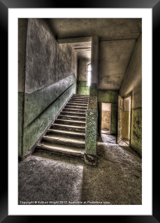 Lunatic doors and stairs Framed Mounted Print by Nathan Wright