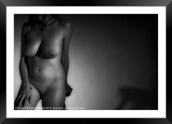 Naked shadows Framed Mounted Print by Nathan Wright