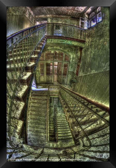 Beelitz stairs Framed Print by Nathan Wright