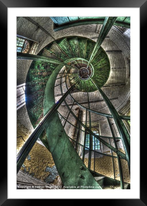 Spiralling out of control Framed Mounted Print by Nathan Wright