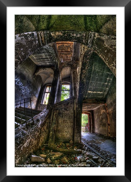 Old ruin stairs Framed Mounted Print by Nathan Wright