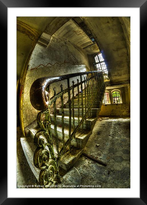 Hand rail Framed Mounted Print by Nathan Wright