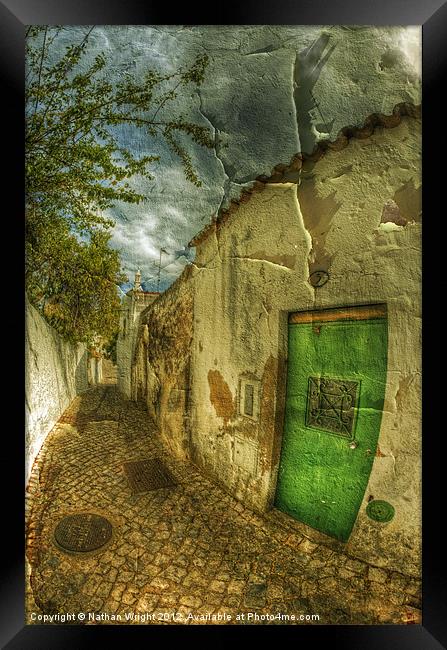 The green door Framed Print by Nathan Wright