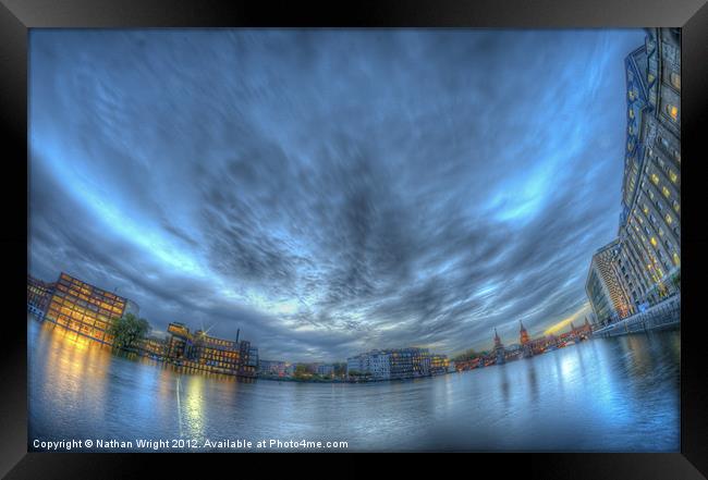 Blue hour Berlin Framed Print by Nathan Wright