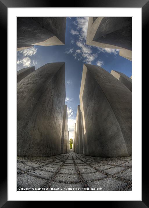 Jewish memorial wide Framed Mounted Print by Nathan Wright