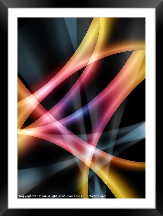 Light beams of colour Framed Mounted Print by Nathan Wright