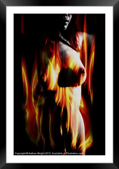Burning desire. Framed Mounted Print by Nathan Wright