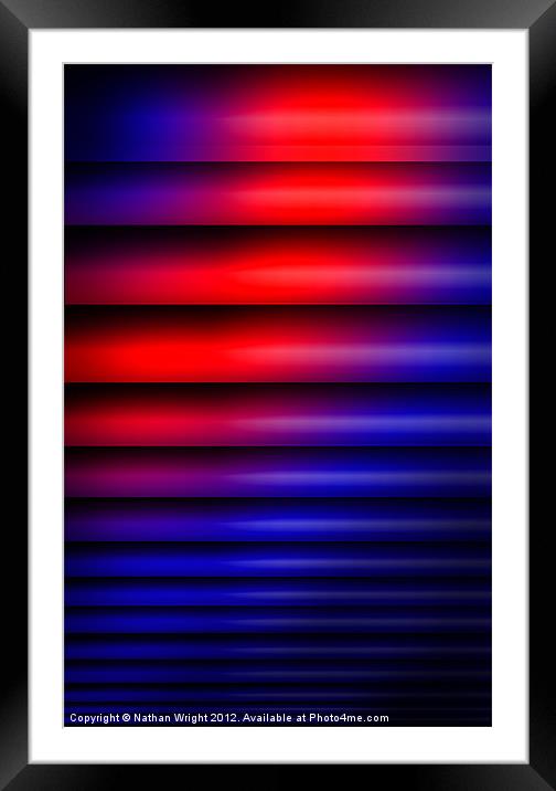 Blue lines Framed Mounted Print by Nathan Wright