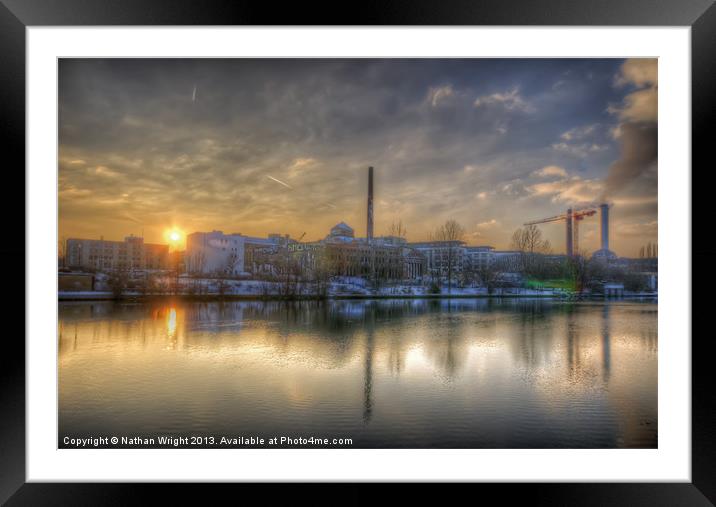 Sunset on the Eisfabrik Framed Mounted Print by Nathan Wright