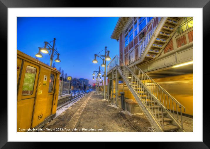 Bahnhof Berlin Warschauer Str Framed Mounted Print by Nathan Wright