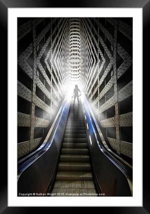 Move into the light Framed Mounted Print by Nathan Wright