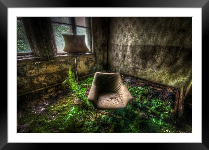 Green seat Framed Mounted Print by Nathan Wright
