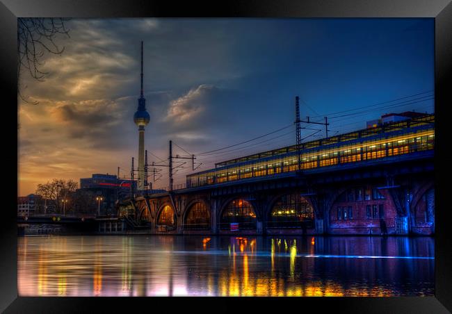 Berlin night and day Framed Print by Nathan Wright