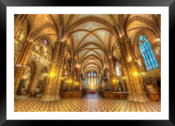 Inside a Budapest church Framed Mounted Print by Nathan Wright