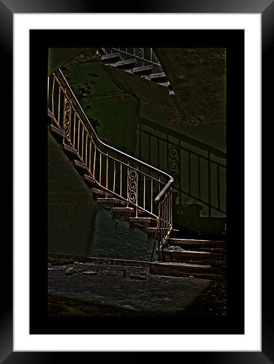 Shadow stairs! Framed Mounted Print by Nathan Wright