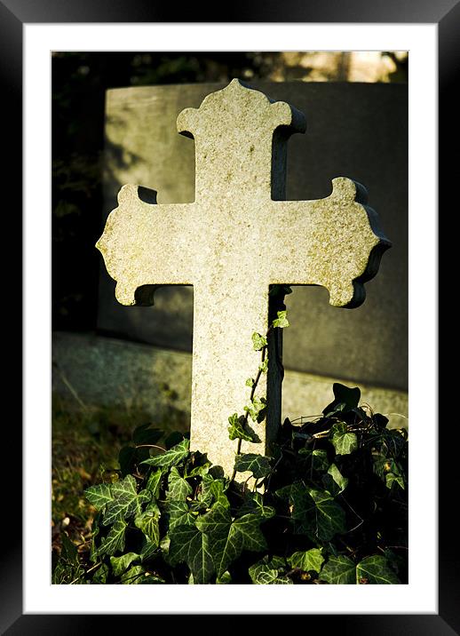 Gothic cross Framed Mounted Print by Nathan Wright