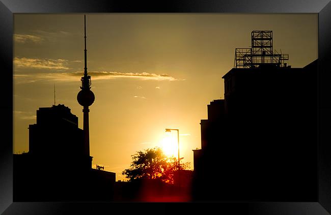 Berlin silhouette Framed Print by Nathan Wright