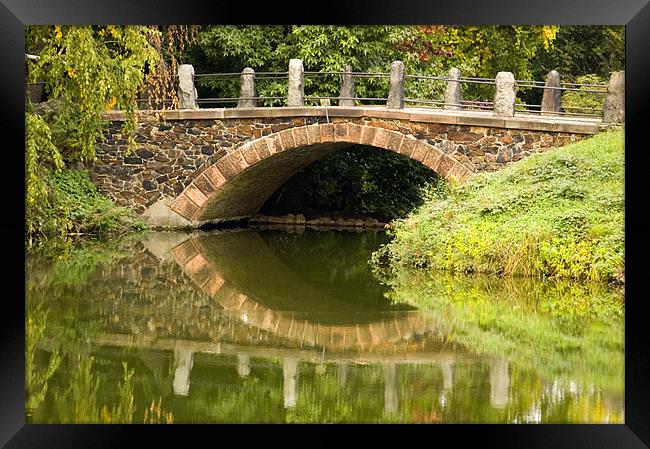 Autumn bridge Framed Print by Nathan Wright