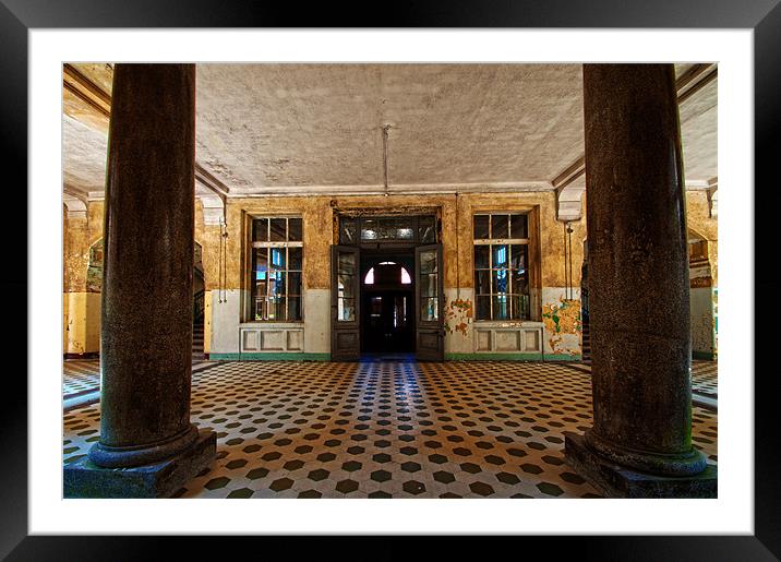 Two Pillars Framed Mounted Print by Nathan Wright
