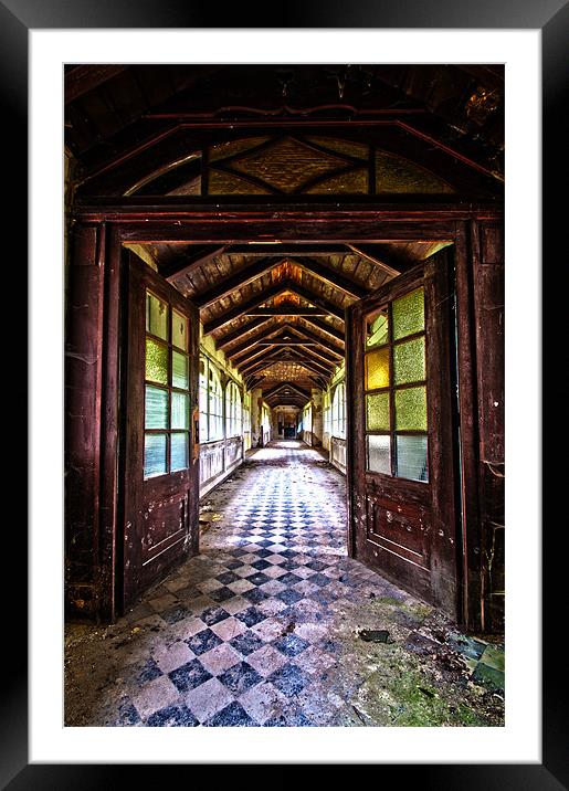 Wooden corridor! Framed Mounted Print by Nathan Wright