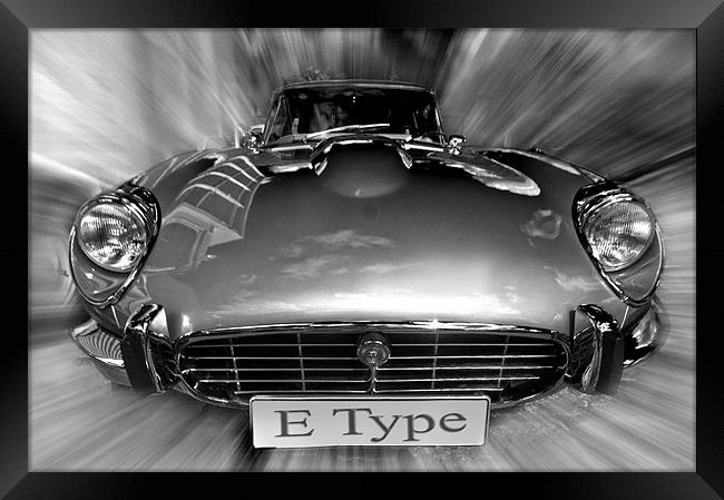 E-type Jag Framed Print by Nathan Wright